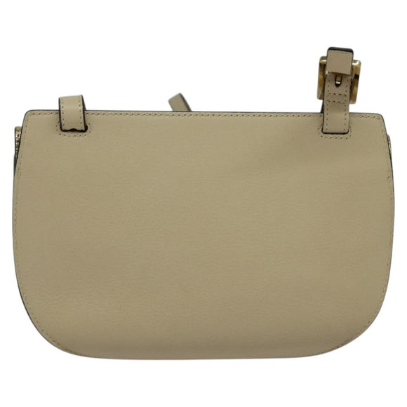 Chloe Georgia Shoulder Bag Leather Gold Auth BA1844