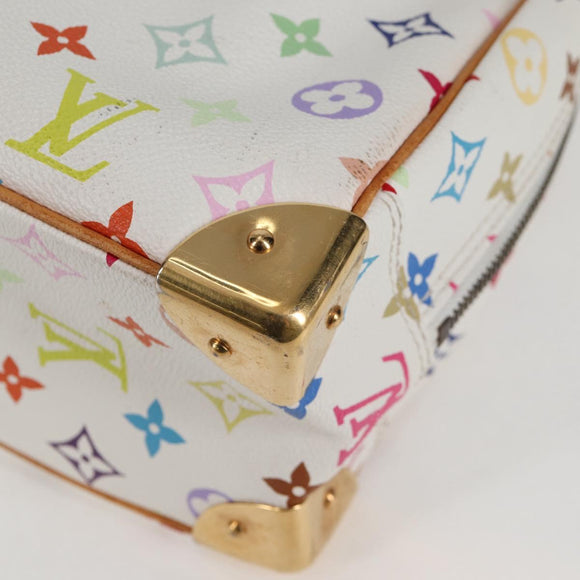 LOUIS VUITTON Monogram Multicolor Trouville Hand Bag White M92663 Auth BA1858V