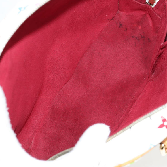 LOUIS VUITTON Monogram Multicolor Trouville Hand Bag White M92663 Auth BA1858V