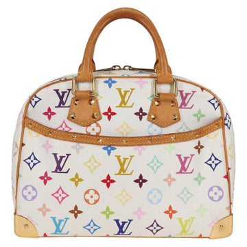 LOUIS VUITTON Monogram Multicolor Trouville Hand Bag White M92663 Auth BA1858V