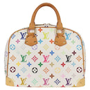 LOUIS VUITTON Monogram Multicolor Trouville Hand Bag White M92663 Auth BA1858V-2