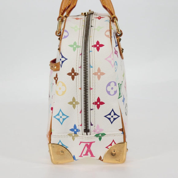 LOUIS VUITTON Monogram Multicolor Trouville Hand Bag White M92663 Auth BA1858V