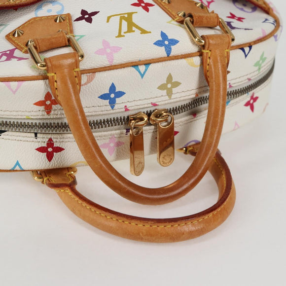 LOUIS VUITTON Monogram Multicolor Trouville Hand Bag White M92663 Auth BA1858V