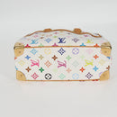 LOUIS VUITTON Monogram Multicolor Trouville Hand Bag White M92663 Auth BA1858V-5