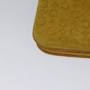 CELINE C Macadam Canvas Shoulder Bag Suede Yellow Gold Auth BA1861-15