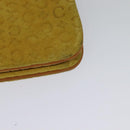 CELINE C Macadam Canvas Shoulder Bag Suede Yellow Gold Auth BA1861-16