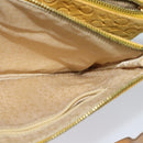 CELINE C Macadam Canvas Shoulder Bag Suede Yellow Gold Auth BA1861-21