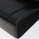 Burberrys Shoulder Bag Leather Black Gold Auth BA1863-9