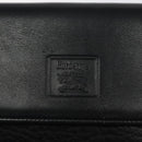 Burberrys Shoulder Bag Leather Black Gold Auth BA1863-17