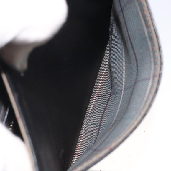 Burberrys Shoulder Bag Leather Black Gold Auth BA1863