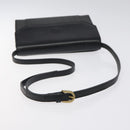 Burberrys Shoulder Bag Leather Black Gold Auth BA1863-7