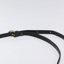 Burberrys Shoulder Bag Leather Black Gold Auth BA1863-8