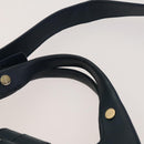 BVLGARI Hand Bag Leather 2way Blue Gold Auth BA1864-15