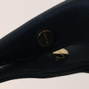 BVLGARI Hand Bag Leather 2way Blue Gold Auth BA1864-9