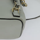 Chloe Fay Hand Bag Leather 2way Light Blue Gold Auth BA1867-9