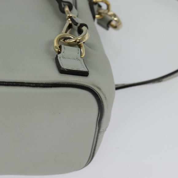 Chloe Fay Hand Bag Leather 2way Light Blue Gold Auth BA1867