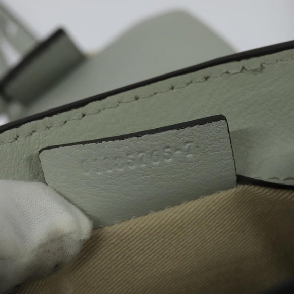 Chloe Fay Hand Bag Leather 2way Light Blue Gold Auth BA1867