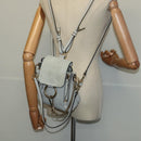 Chloe Fay Hand Bag Leather 2way Light Blue Gold Auth BA1867-22