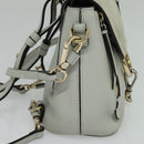 Chloe Fay Hand Bag Leather 2way Light Blue Gold Auth BA1867-3