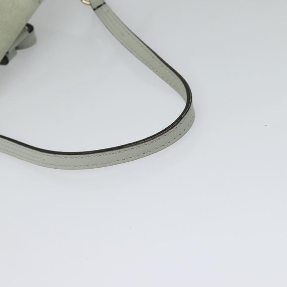 Chloe Fay Hand Bag Leather 2way Light Blue Gold Auth BA1867