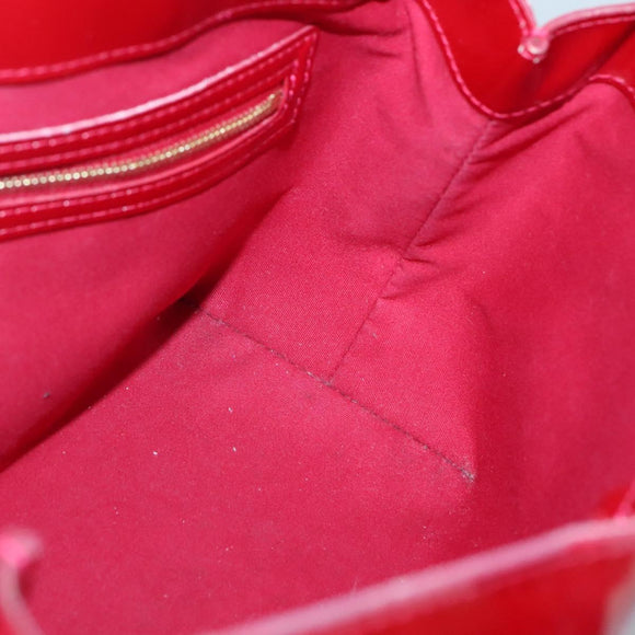 LOUIS VUITTON Monogram Vernis Wilshire PM Bag Pomme D'amour M93642 Auth BA1873