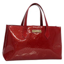 LOUIS VUITTON Monogram Vernis Wilshire PM Bag Pomme D'amour M93642 Auth BA1873-1