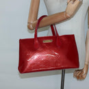 LOUIS VUITTON Monogram Vernis Wilshire PM Bag Pomme D'amour M93642 Auth BA1873-23