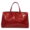 LOUIS VUITTON Monogram Vernis Wilshire PM Bag Pomme D'amour M93642 Auth BA1873-3