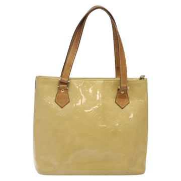 LOUIS VUITTON Monogram Vernis Houston Hand Bag Beige M91004 LV Auth BA1876 - 0