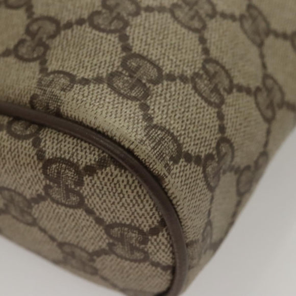 GUCCI GG Supreme Web Sherry Line Clutch Bag PVC Beige Red 75 01 012 Auth BA1881