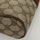 GUCCI GG Supreme Web Sherry Line Clutch Bag PVC Beige Red 75 01 012 Auth BA1881-7