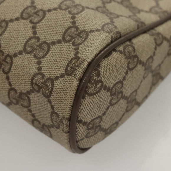 GUCCI GG Supreme Web Sherry Line Clutch Bag PVC Beige Red 75 01 012 Auth BA1881