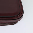 BALLY Shoulder Bag Leather Bordeaux Gold Auth BA1889-16