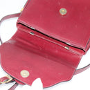BALLY Shoulder Bag Leather Bordeaux Gold Auth BA1889-10