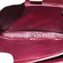 BALLY Shoulder Bag Leather Bordeaux Gold Auth BA1889-11