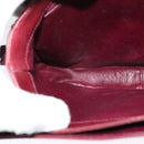 BALLY Shoulder Bag Leather Bordeaux Gold Auth BA1889-20