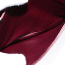 BALLY Shoulder Bag Leather Bordeaux Gold Auth BA1889-21