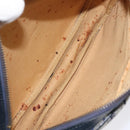 CELINE C Sulky Shoulder Bag Canvas Navy Gold Auth BA1890-11