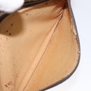 CELINE C Sulky Shoulder Bag Canvas Navy Gold Auth BA1890-12