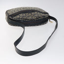 CELINE C Sulky Shoulder Bag Canvas Navy Gold Auth BA1890-7