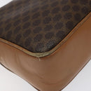 CELINE Macadam Canvas Shoulder Bag PVC Leather Brown Gold Auth BA1891-9