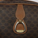 CELINE Macadam Canvas Shoulder Bag PVC Leather Brown Gold Auth BA1891-17