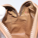 CELINE Macadam Canvas Shoulder Bag PVC Leather Brown Gold Auth BA1891-20