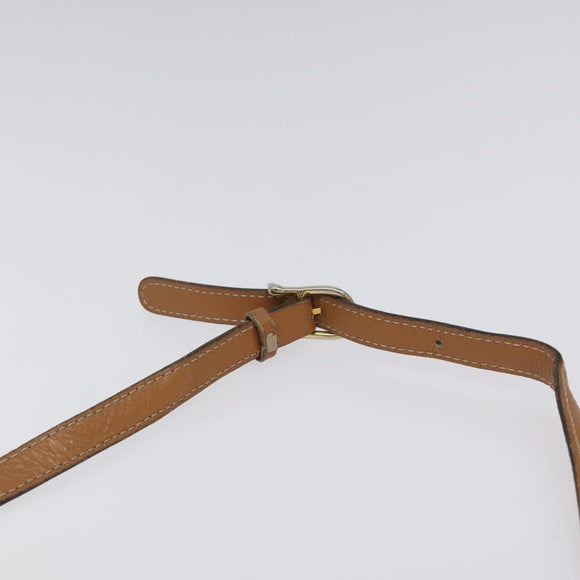 CELINE Macadam Canvas Shoulder Bag PVC Leather Brown Gold Auth BA1891