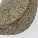 Christian Dior Honeycomb Canvas Shoulder Bag PVC Beige Gold Auth BA1892-13