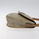 Christian Dior Honeycomb Canvas Shoulder Bag PVC Beige Gold Auth BA1892-4