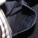 BURBERRY Nova Check Hand Bag Canvas Beige Silver Auth BA1895-20