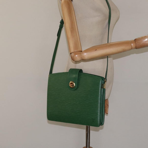 LOUIS VUITTON Epi Capuchin Shoulder Bag Green M52344 LV Auth BA1897