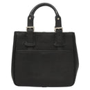 BURBERRY Hand Bag Leather Black Silver Auth BA1908-13