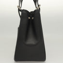 BURBERRY Hand Bag Leather Black Silver Auth BA1908-3